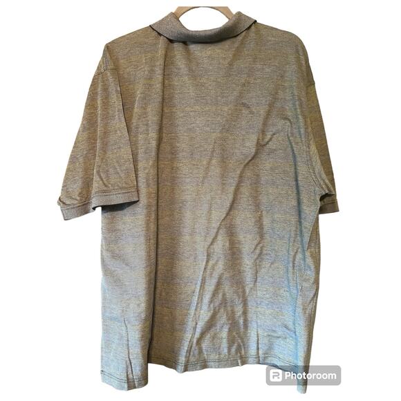 Masters Golf Augusta National Blue/Gray Stripe Knit Polo XL - Picture 2 of 5